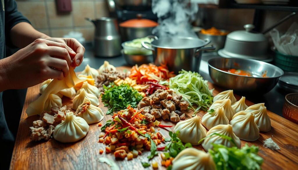 Proses mengolah siomay Proses mengolah siomay
