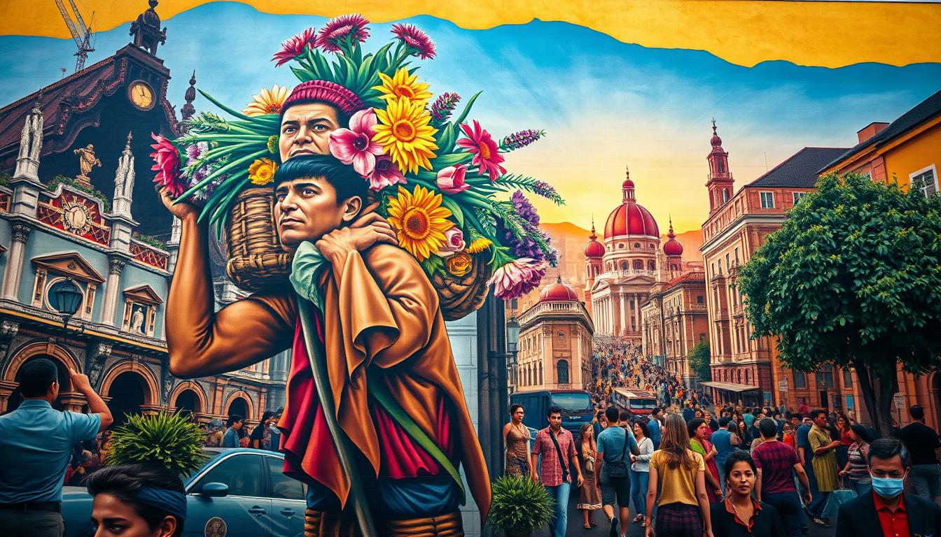 The Flower Carrier by Diego Rivera