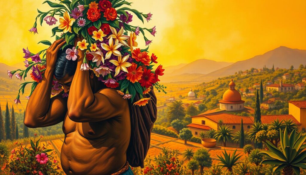 The Flower Carrier oleh Diego Rivera