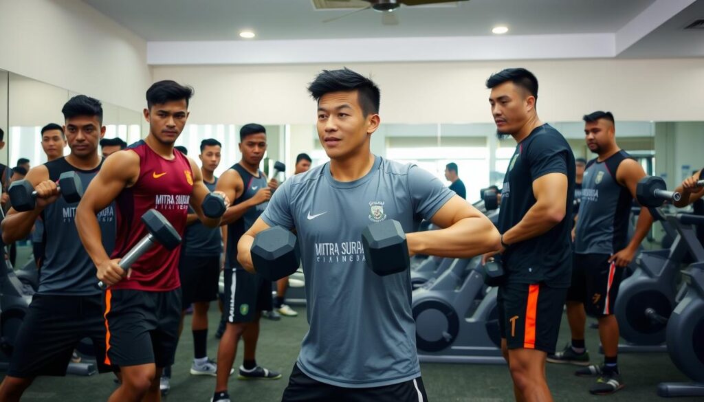 program kebugaran tim Mitra Surabaya FC